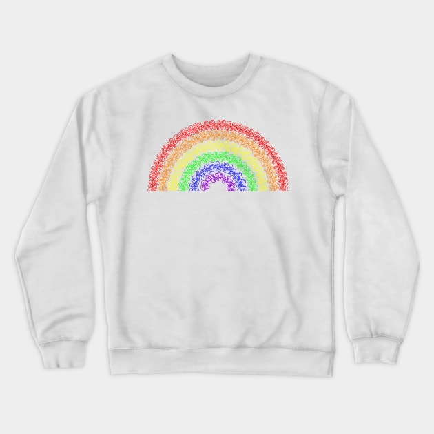 Rainbow Zendoodle Crewneck Sweatshirt by ElviraDraat